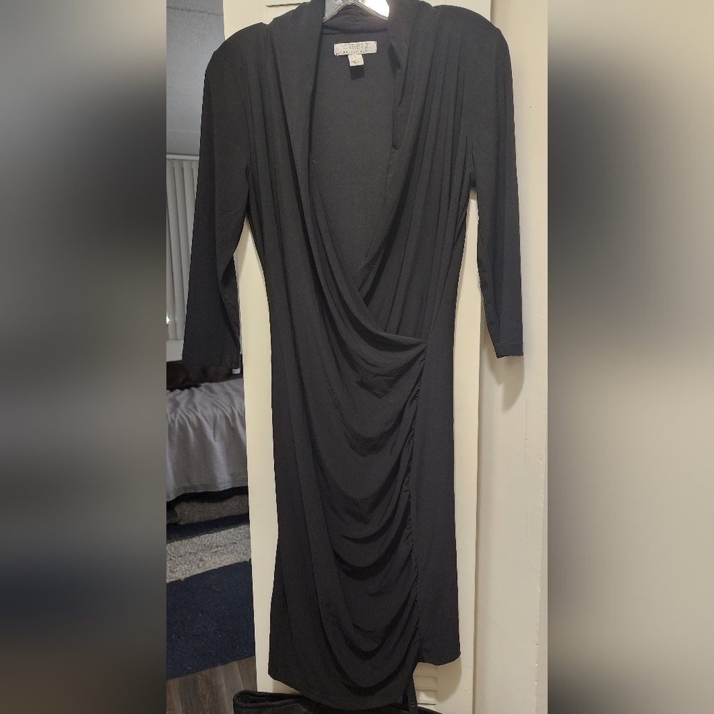 Vintage Forever XII Deep V Neck Black Dress